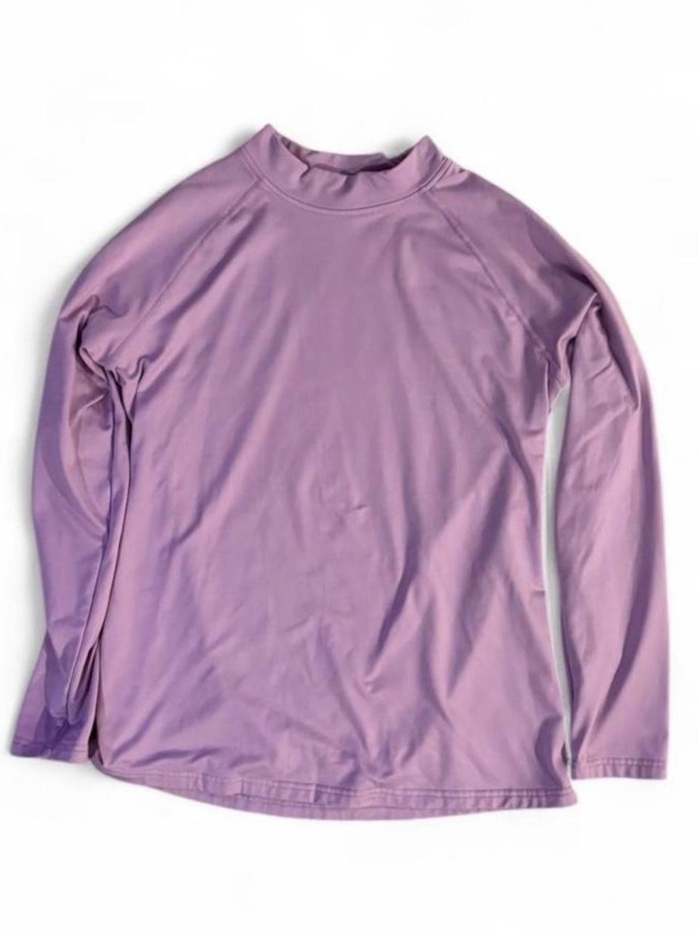 Super Cute, Stretchy, Mock Neck Style Lavender Active Top
